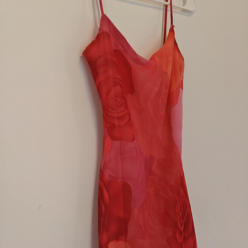 Vintage Y2K Rose cocktails/wedding slip dress - Picture 2 of 7